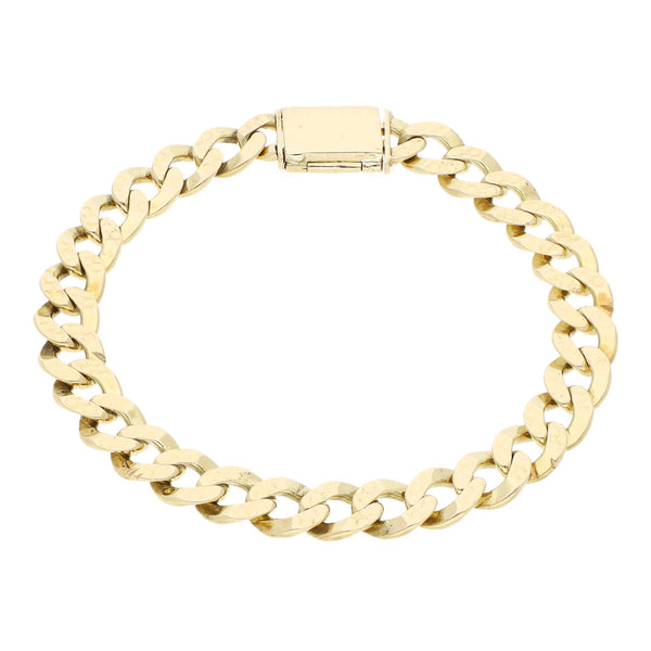 Pulsera eslabón encontrado en oro amarillo 14 kilates.