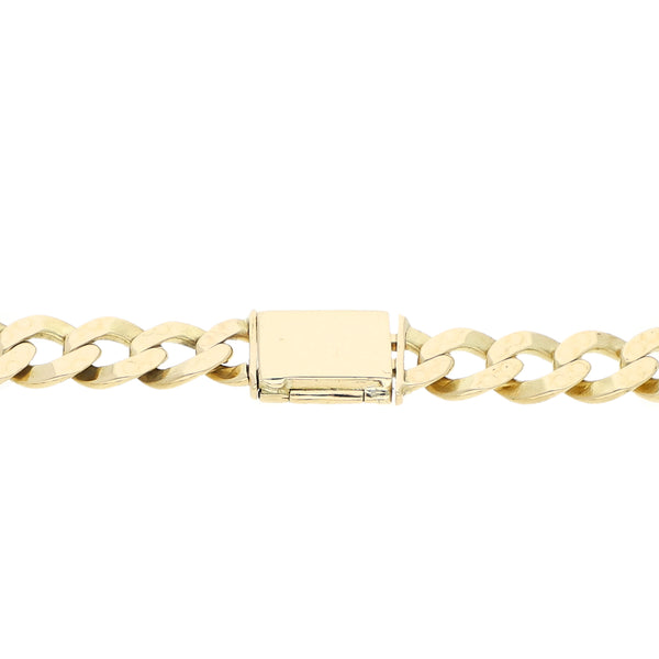 Pulsera eslabón encontrado en oro amarillo 14 kilates.