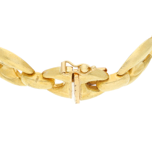 Pulsera eslabón nudo marino en oro amarillo 18 kilates.