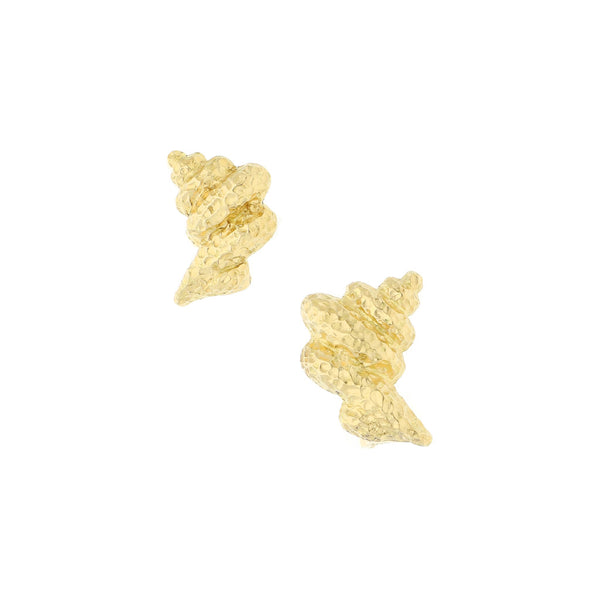 Aretes barrocos en oro amarillo 18 kilates.