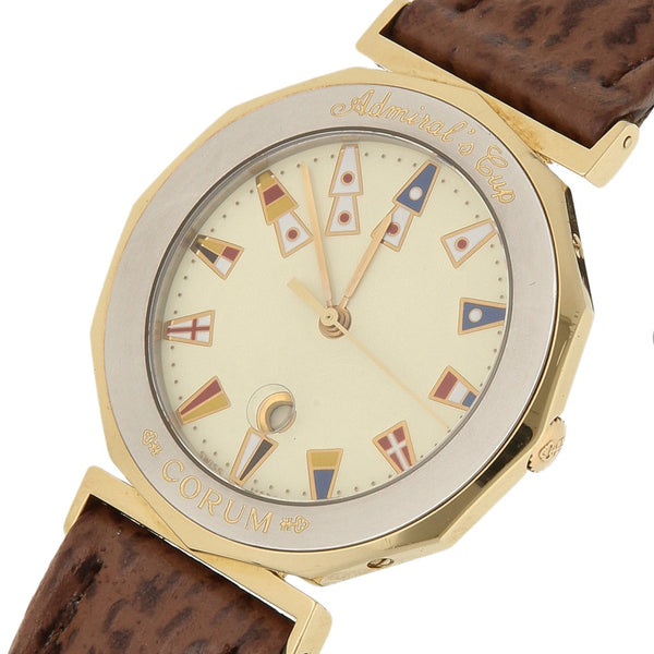 Reloj Corum para caballero/unisex modelo Admiral's Cup vistas en oro amarillo 18 kilates.