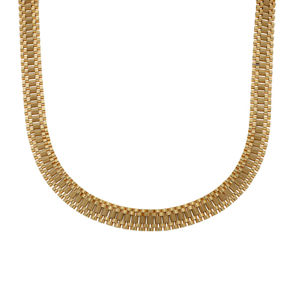 Collar eslabón articulado en oro amarillo 14 kilates.