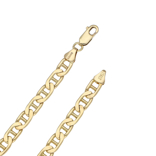 Collar eslabón nudo marino en oro amarillo 14 kilates.