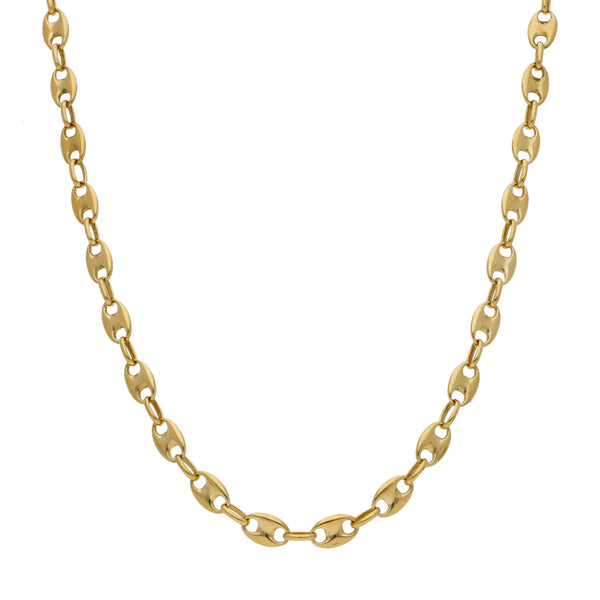 Collar eslabón nudo marino en oro amarillo 18 kilates.