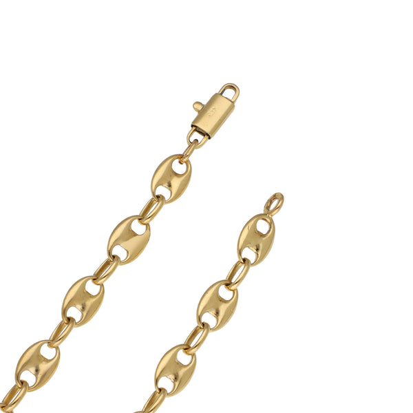 Collar eslabón nudo marino en oro amarillo 18 kilates.