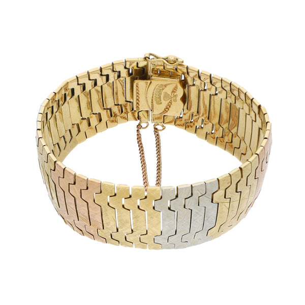 Pulsera eslabón articulado en oro amarillo 18 kilates.