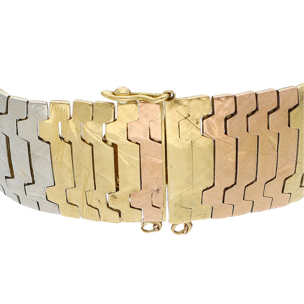 Pulsera eslabón articulado en oro amarillo 18 kilates.