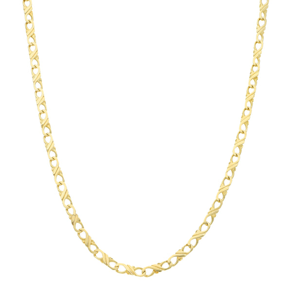 Collar eslabón nudo marino en oro amarillo 18 kilates.