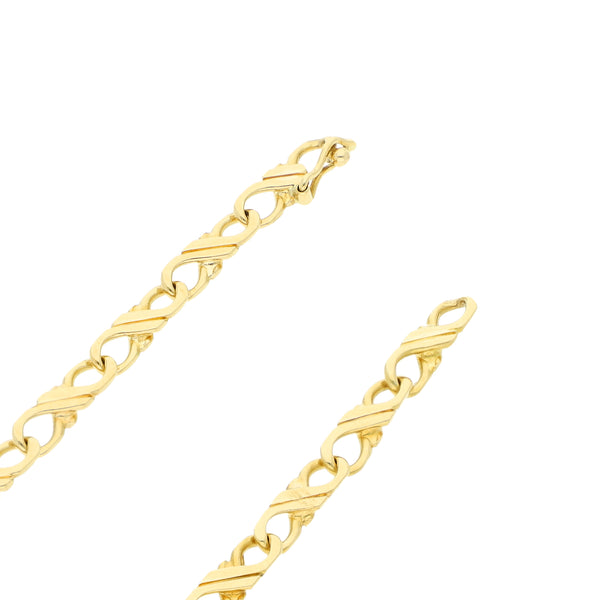 Collar eslabón nudo marino en oro amarillo 18 kilates.