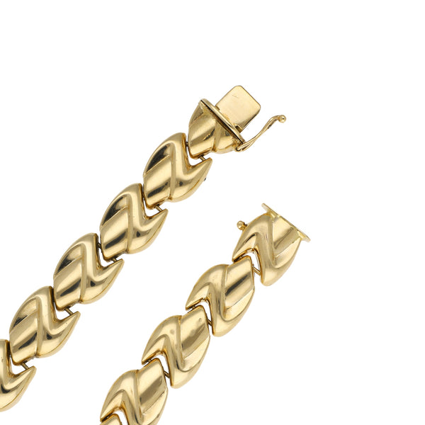 Gargantilla eslabón articulado en oro amarillo 14 kilates.