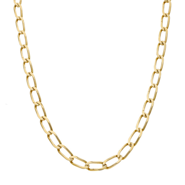 Collar eslabón encontrado en oro amarillo 14 kilates.
