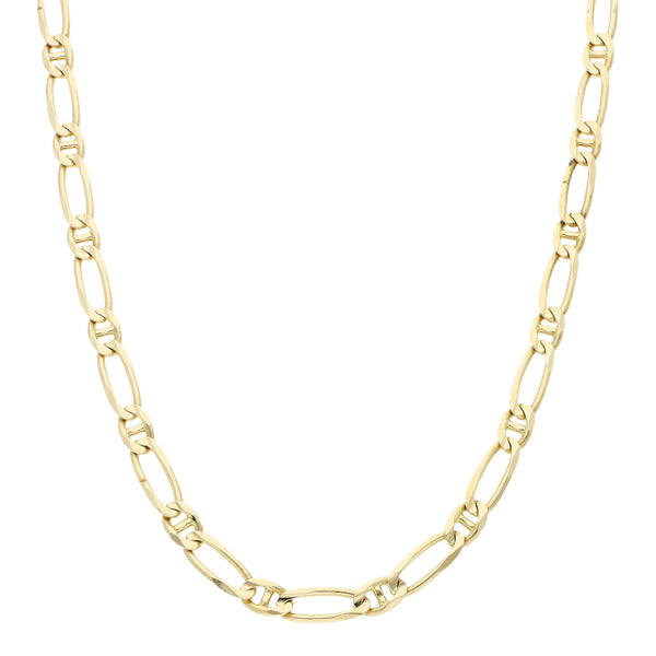 Collar eslabón combinado en oro amarillo 14 kilates.