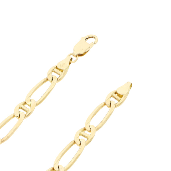 Collar eslabón combinado en oro amarillo 14 kilates.