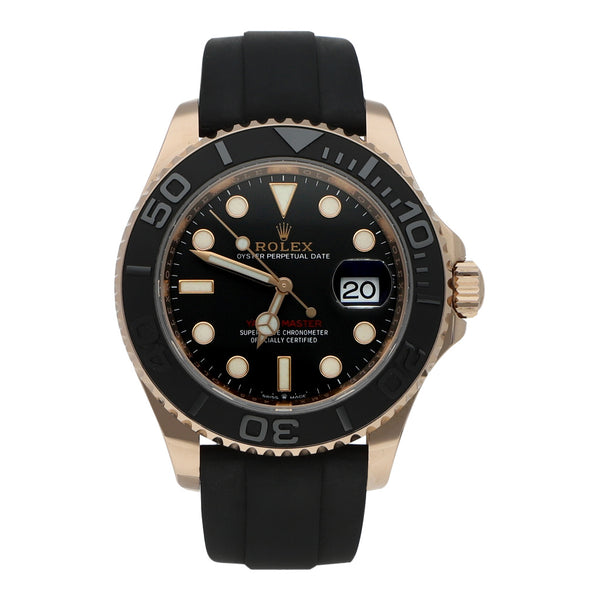 Reloj Rolex para caballero/Unisex modelo Oyster Perpetual Date Yacht-Master con caja y broche en oro rosa 18 kilates.