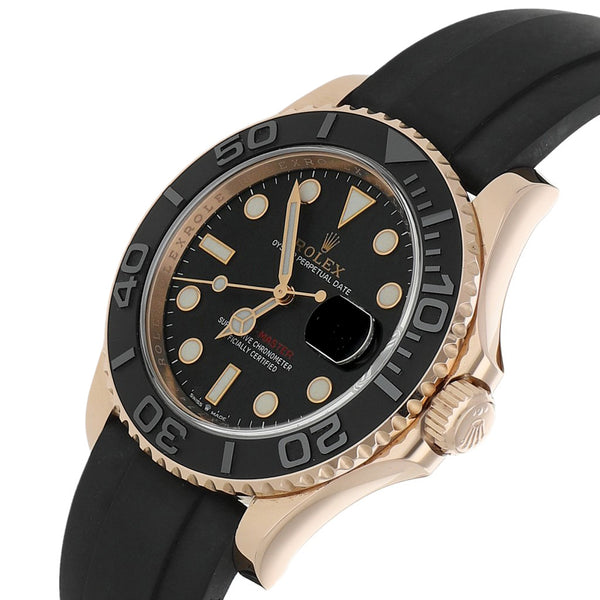 Reloj Rolex para caballero/Unisex modelo Oyster Perpetual Date Yacht-Master con caja y broche en oro rosa 18 kilates.