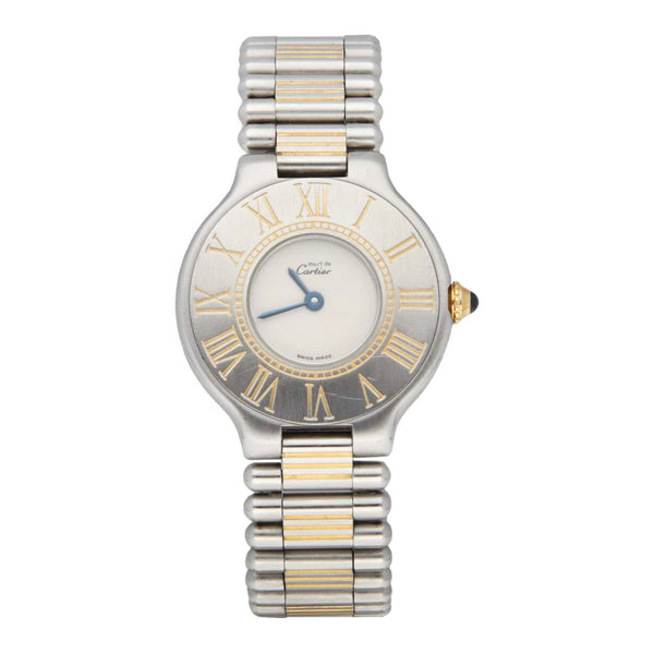 Reloj Cartier para dama modelo Must 21 vistas en oro amarillo 18 kilates.