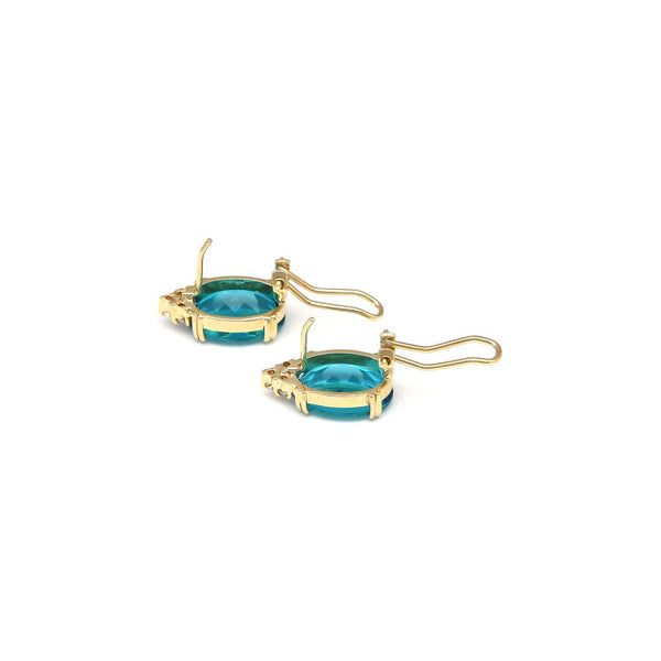 Juego de anillo y aretes diseño especial con diamantes y obsidianas en oro amarillo 14 kilates.