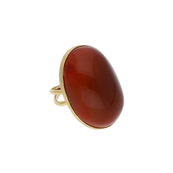 Anillo diseño especial con sintético en oro amarillo 18 kilates.