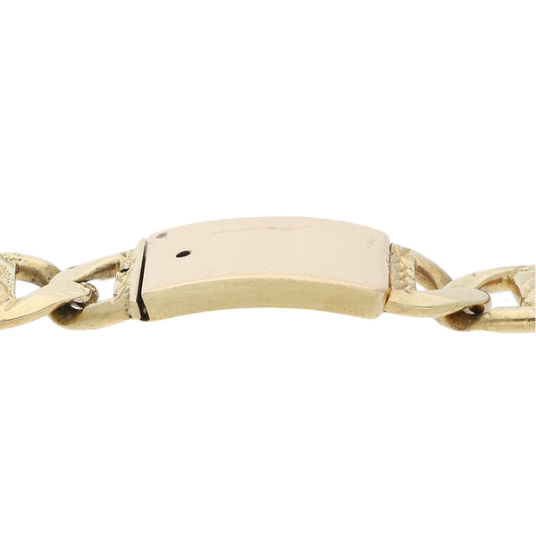 Pulsera eslabón nudo marino en oro amarillo 14 kilates.