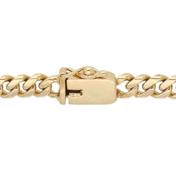 Pulsera eslabón encontrado en oro amarillo 14 kilates.