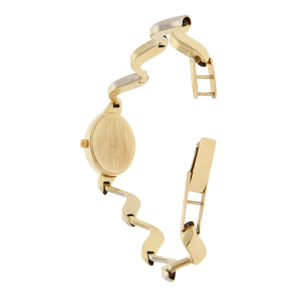 Reloj Geneve para dama en oro dos tonos 14 kilates.