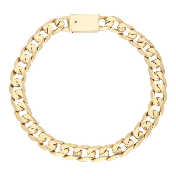 Pulsera eslabón encontrado en oro amarillo 12 kilates.