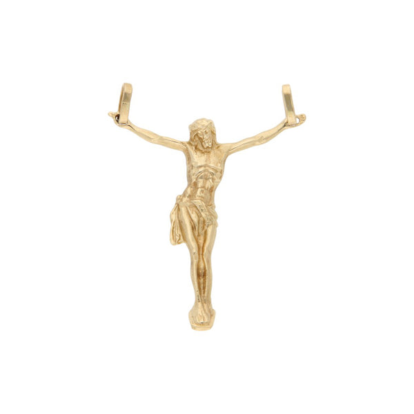 Crucifijo diseño especial en oro amarillo 14 kilates.