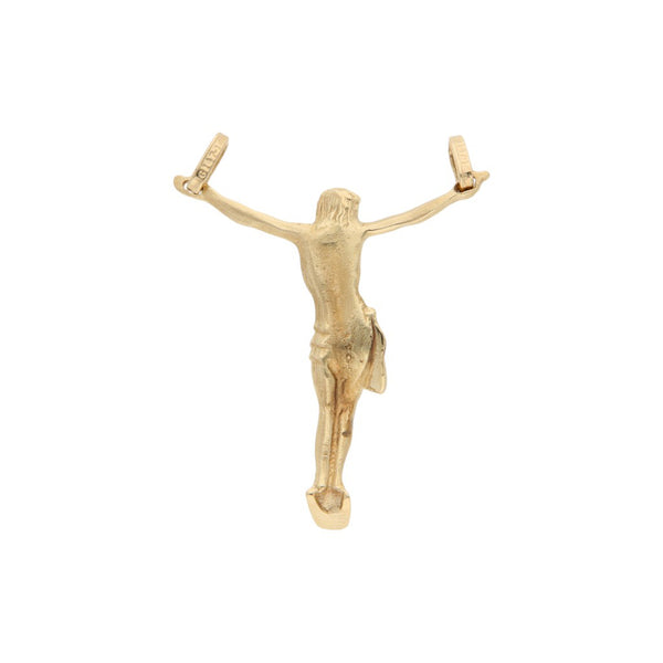 Crucifijo diseño especial en oro amarillo 14 kilates.