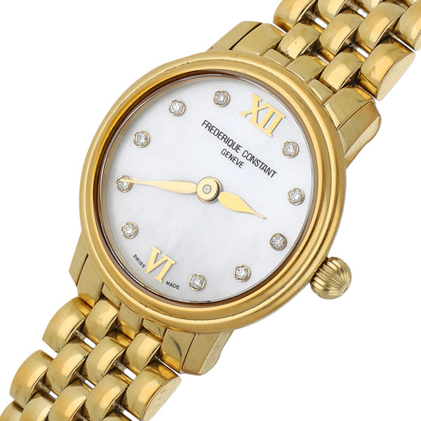 Reloj Frederique Constant para dama en acero chapa.