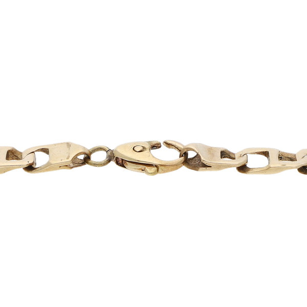 Pulsera eslabón nudo marino en oro amarillo 14 kilates.