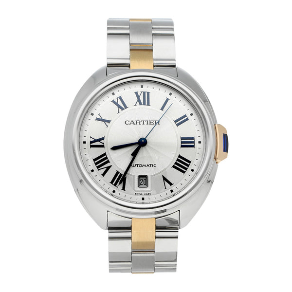 Reloj Cartier para caballero modelo Calibre vistas en oro rosa 18 kilates.