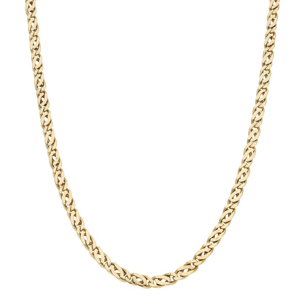 Collar eslabón nudo egipcio en oro amarillo 14 kilates.