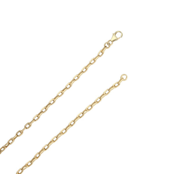 Collar eslabón cruzado en oro amarillo 14 kilates.