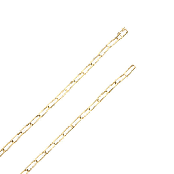 Collar eslabón encontrado en oro amarillo 18 kilates.