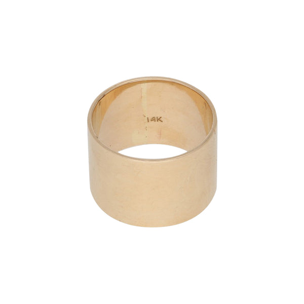 Argolla lisa en oro amarillo 14 kilates.
