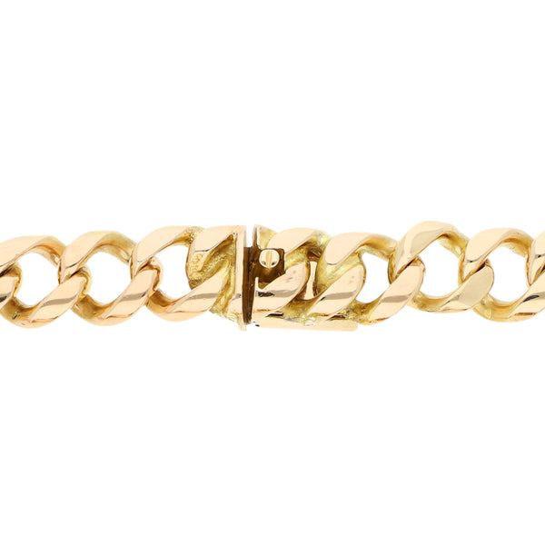 Pulsera eslabón encontrado en oro rosa 12 kilates.