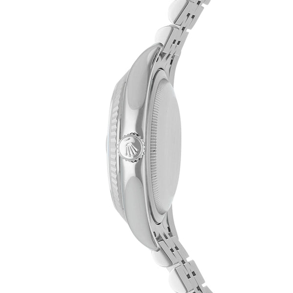 Reloj Rolex para caballero modelo Oyster Perpetual DateJust bisel oro blanco 18 kilates.