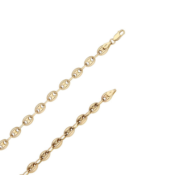 Collar eslabón combinado en oro amarillo 14 kilates.