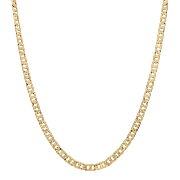 Collar eslabón nudo marino en oro amarillo 14 kilates.