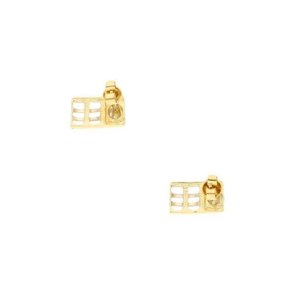 Broqueles diseño especial en oro amarillo 18 kilates.