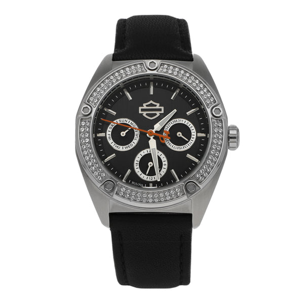 Reloj Bulova para dama modelo Harley Davidson.