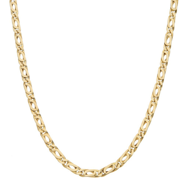 Collar eslabón nudo egipcio en oro amarillo 14 kilates.