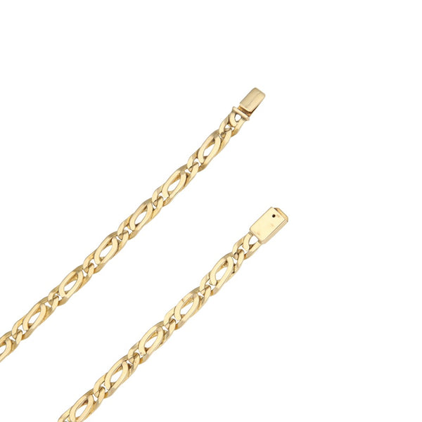 Collar eslabón nudo egipcio en oro amarillo 14 kilates.