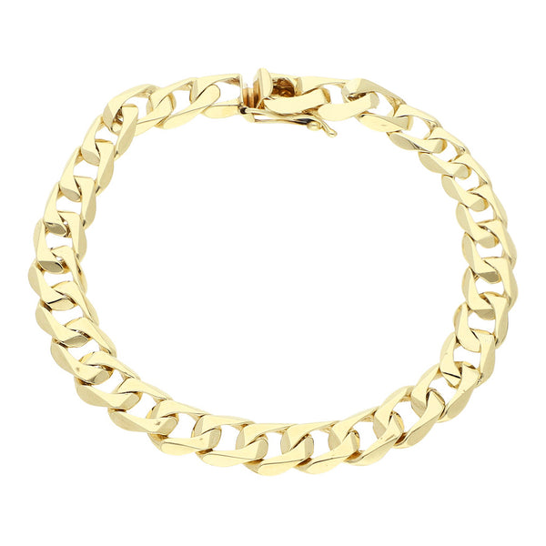 Pulsera eslabón encontrado en oro amarillo 14 kilates.