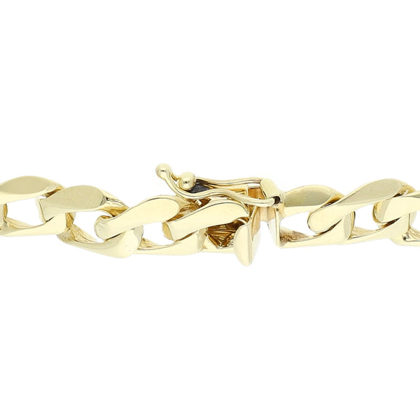 Pulsera eslabón encontrado en oro amarillo 14 kilates.