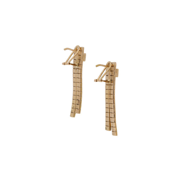 Aretes diseño especial en oro amarillo 18 kilates.