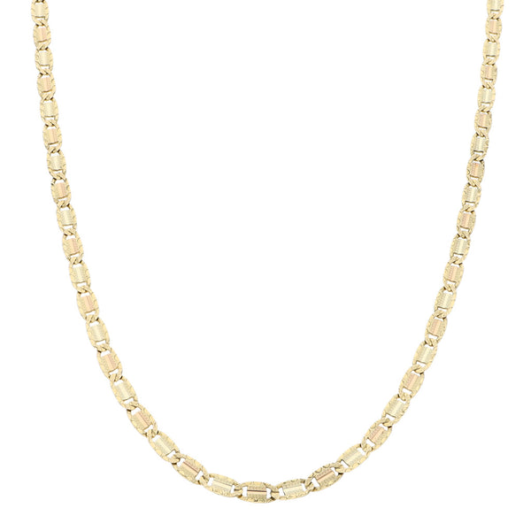 Collar eslabón nudo marino en oro amarillo 14 kilates.