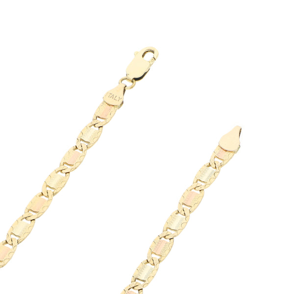 Collar eslabón nudo marino en oro amarillo 14 kilates.