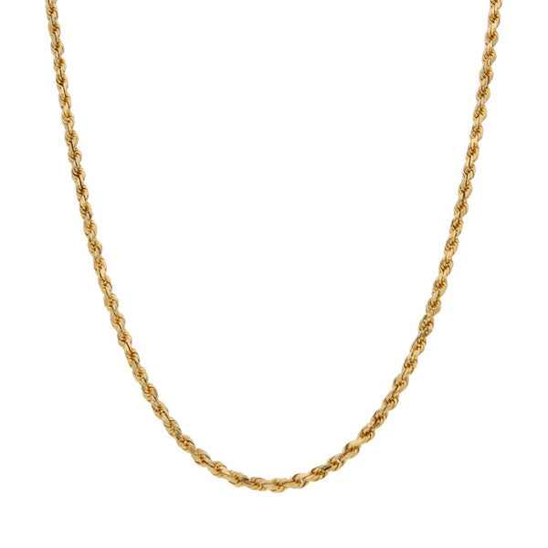 Collar eslabón torzal en oro amarillo 14 kilates.