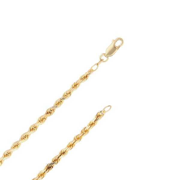 Collar eslabón torzal en oro amarillo 14 kilates.